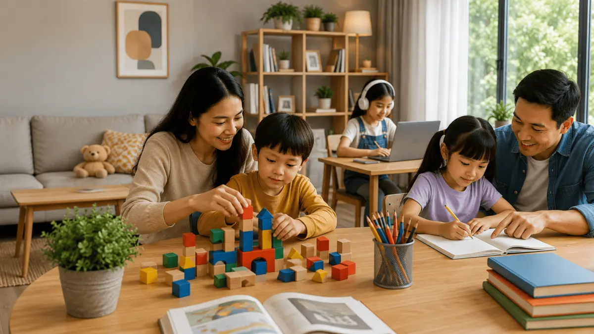Ilustrasi Parenting Multi Learning. (AI Generated)