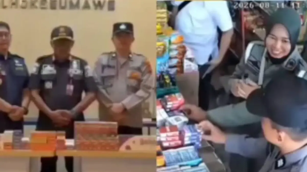 Viral Oknum Petugas Diduga Tilap Rokok Saat Razia,.