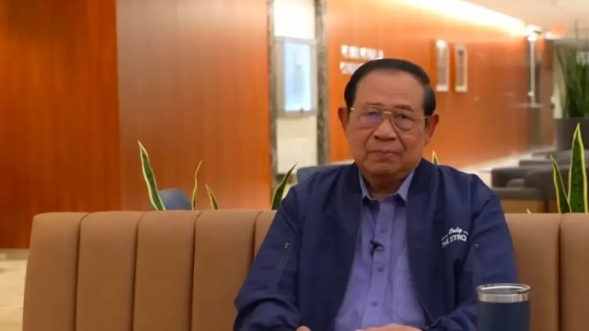 Presiden ke-6 RI Susilo Bambang Yudhoyono (SBY) menyampaikan permohonan tidak hadir dalam rangkaian HUT ke-81 RI di Istana Merdeka, Jakarta, Senin (17/8).