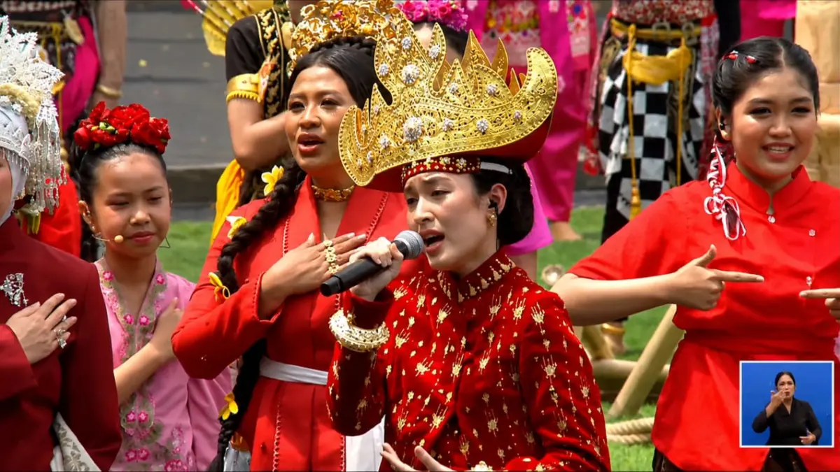 Shanna Shannon saat menyanyikan Lagu Tanah Airku. (youtube/)