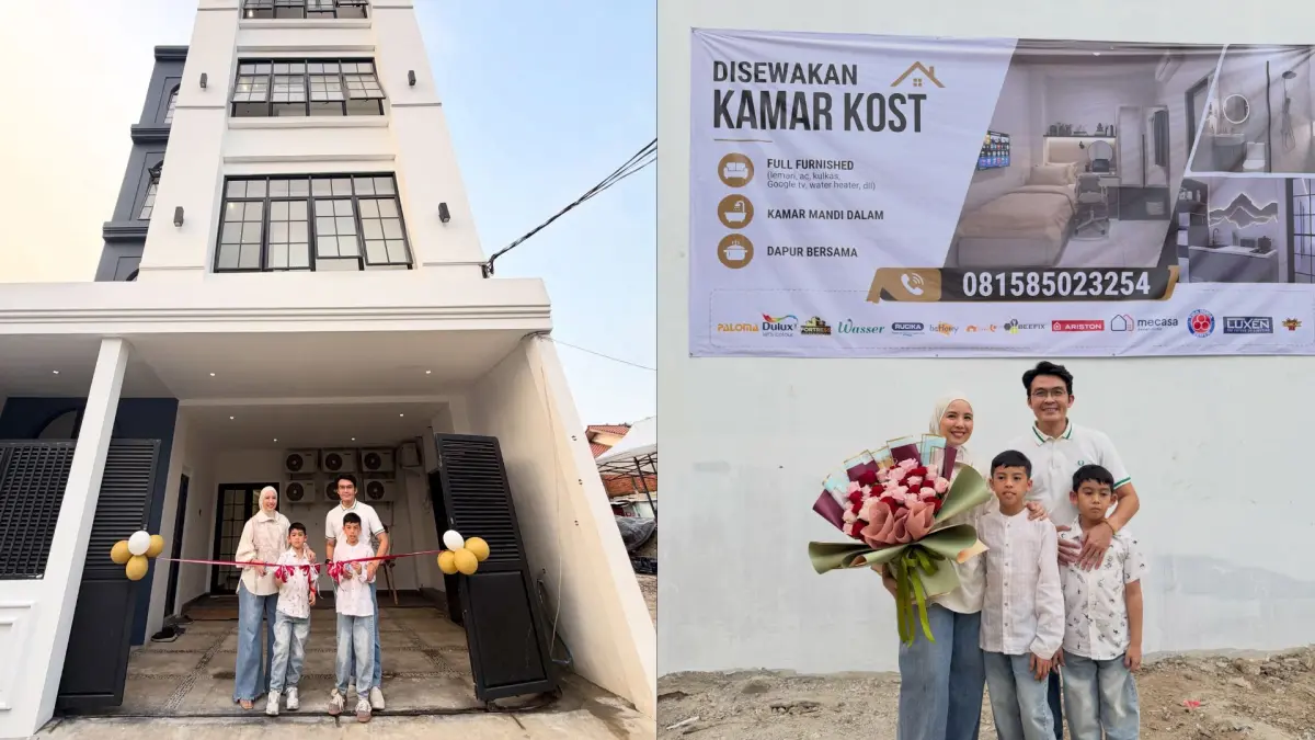 Tya Ariestya dan Irfan Ratinggang meresmikan kos-kosan di Cilandak bertepatan dengan anniversary pernikahan ke-12 mereka. (Instagram/@tya_ariestya)