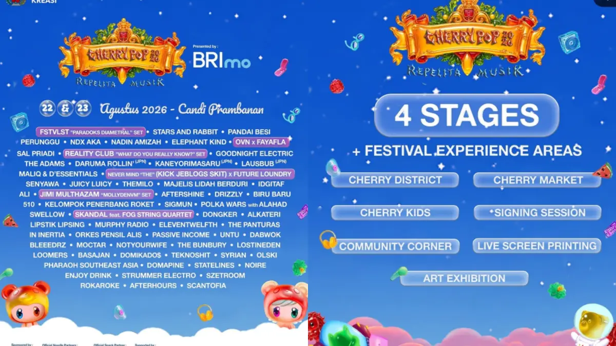Foto poster dari acara Cherry Pop (sumber foto by akun Instagram resmi @cherrypopfest)