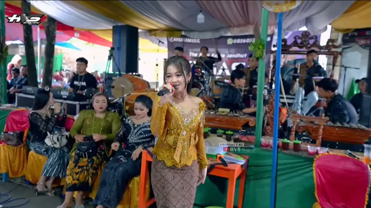 Pertunjukan organ tunggal dalam hajatan warga di Sragen. (youtube/@HVSSragen)