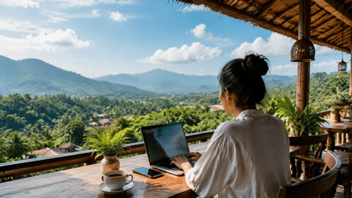 Fenomena Digital Nomad. (AI Generated)
