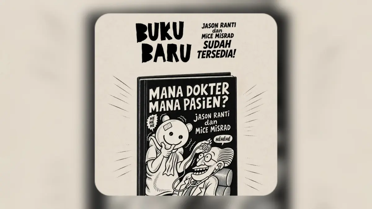 Gambar poster desain buku kolaborasi antara Jason Ranti dan Mice Misrad (foto by instagram)