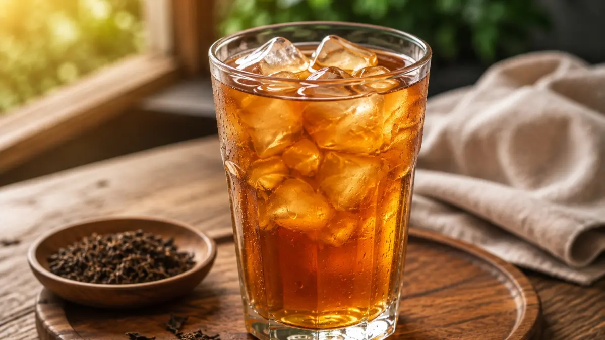Ilustrasi minuman es teh.(AI Generated)