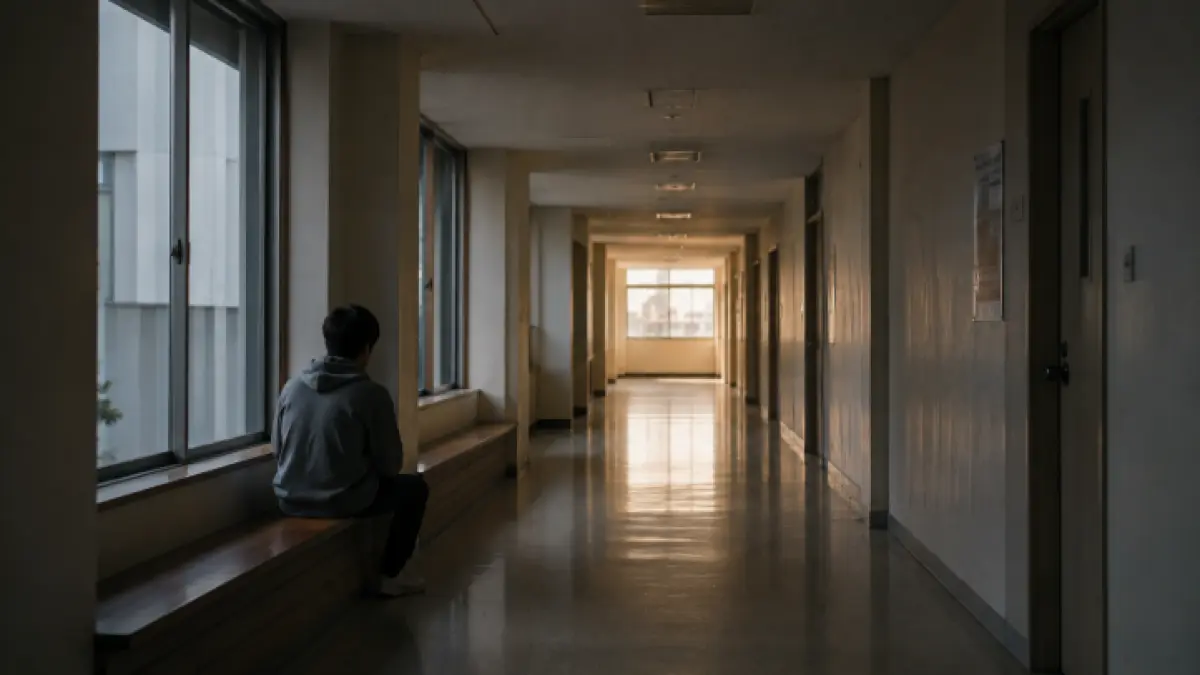 Ilustrasi seseorang yang berada di liminal space. (AI generated)