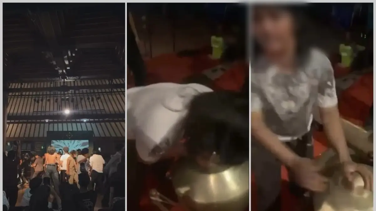 Unggahan video yang memperlihatkan aksi sejumlah mahasiswa berjoget dengan gerakan kurang pantas saat penutupan Expo UKM di Pendopo Ageng ISI Surakarta mendadak viral di media sosial. (ISTIMEWA)