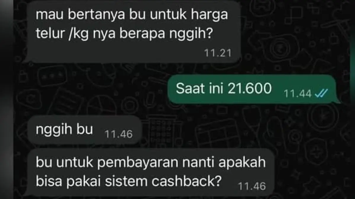 Dugaan markup harga pengadaan bahan pangan SPPG di Sukoharjo mencuat dari percakapan WhatsApp. (screeshoot)