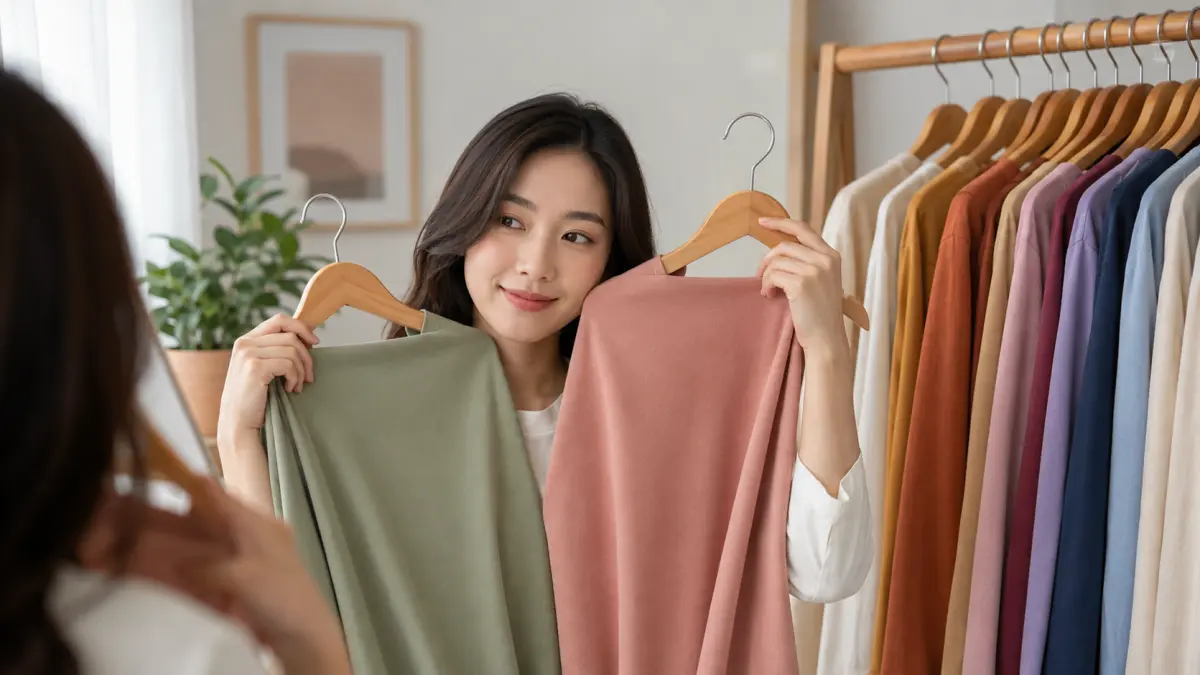 Ilustrasi Memilih Warna Baju. (AI Generated)
