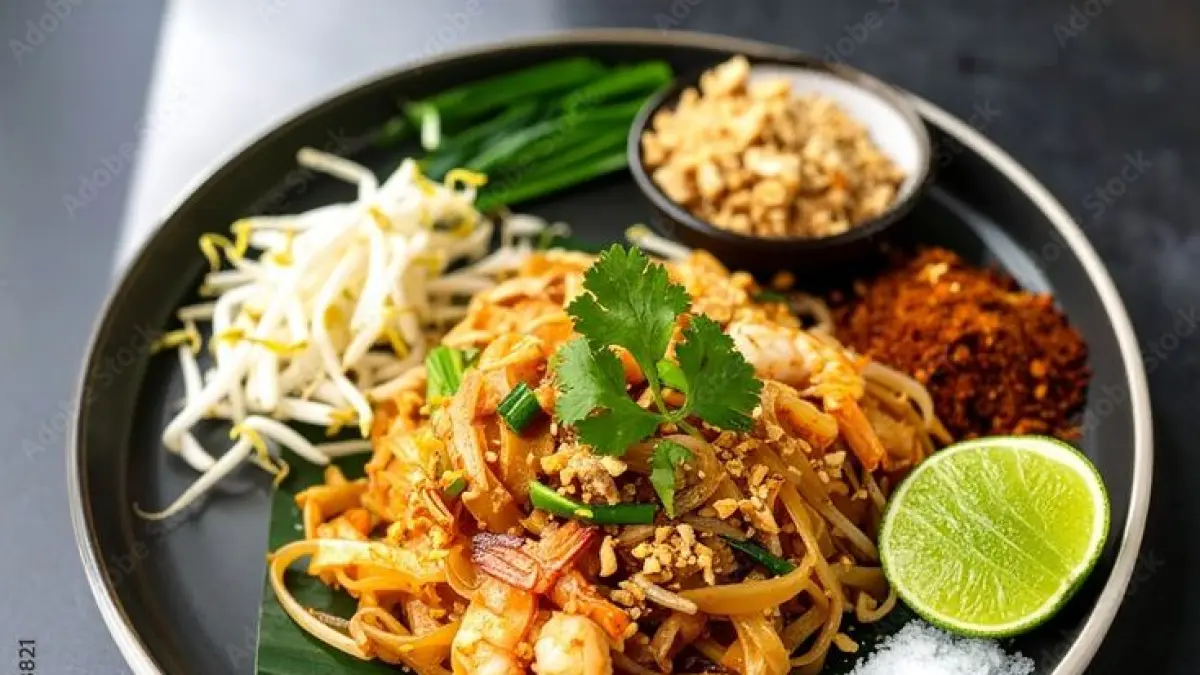 Pad Thai bukan cuma mi tumis khas Thailand. Di balik rasanya yang manis, asam, asin, dan gurih, ada cerita tentang pengaruh kuliner Tionghoa hingga upaya membangun identitas nasional Thailand. (Pinterest)