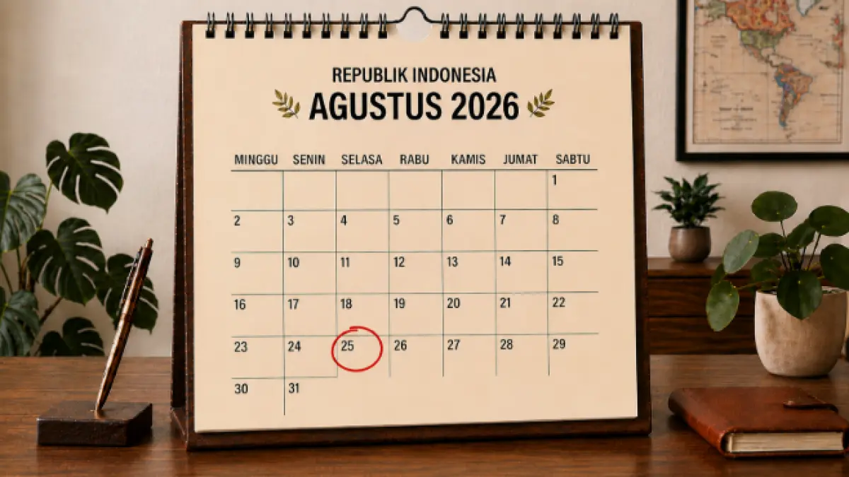 Tangal 25 Agustus 2026. (AI generated)