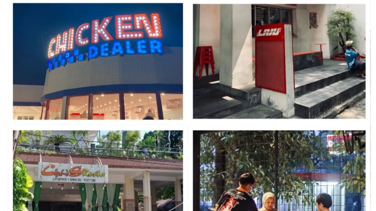 Empat tempat makan dan nongkrong di Solo Raya yang kini telah tutup.(TikTok)