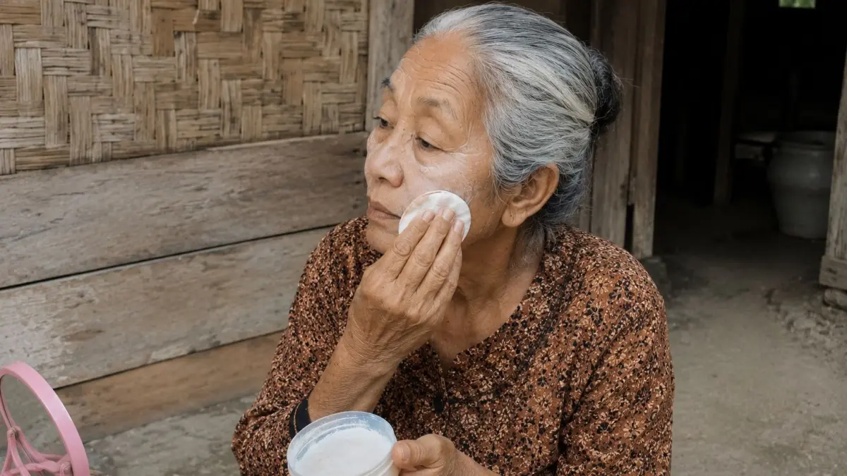 Pupur/bedak dingin, perawatan kulit tradisional berbahan alami.(Ilustrasi)