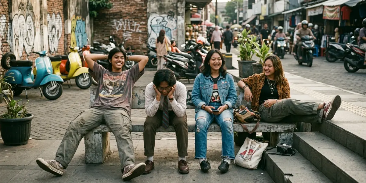 Sit & Slouch (Duduk Santai ala Street Style).Sumber:Gemini ai