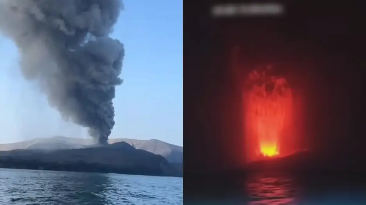 Erupsi Gunung Anak Krakatau.