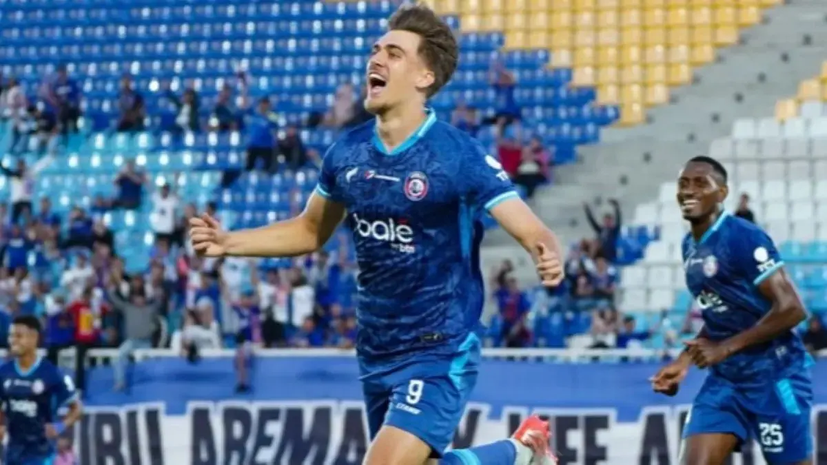 Mauro Zijlstra cetak gol untuk Arema FC. (Mauro Zijlstra)