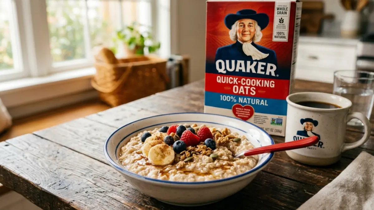 Ilustrasi Manfaat Mengkonsumsi Quaker Oat Tiap Pagi.Sumber(GeminiAI).