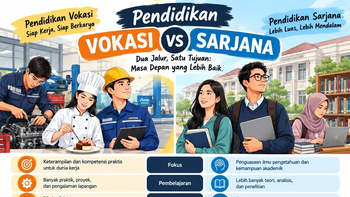 Ilustrasi : Vokasi atau Sarjana, Mana yang Cocok?