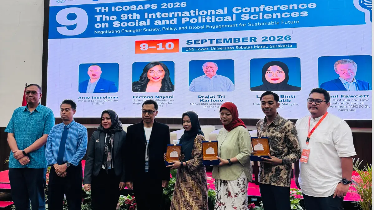 Pembicara asal Thailand batal hadir fisik dan tampil daring di ICOSAPS 2026 FISIP UNS Solo akibat abu vulkanik. (Dokumentasi ICOSAPS 2026)