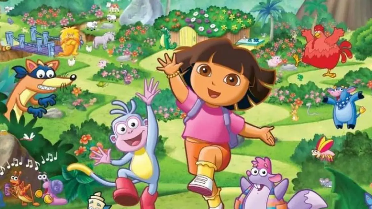 Dora the Explorer menjadi salah satu kartun masa kecil yang membuat penonton seolah ikut dalam petualangan. Bersama Boots, Map, dan Backpack, Dora mengajak anak mengikuti perjalanan dan menyelesaikan berbagai masalah. (Pinterest)