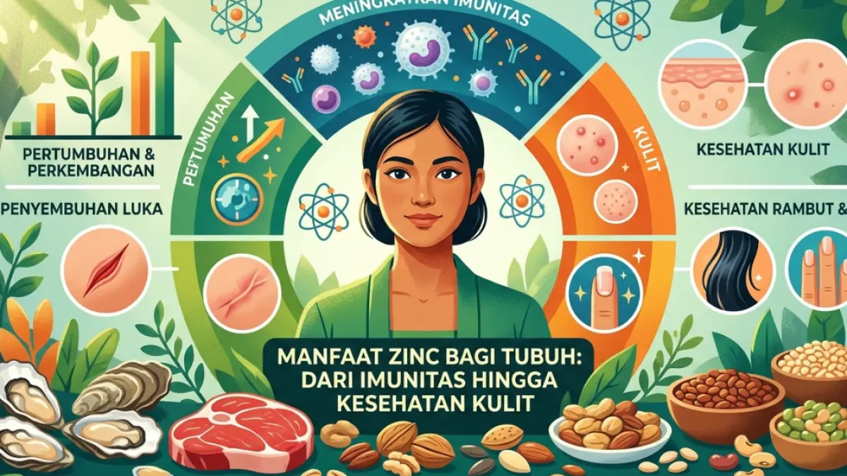 Ilustrasi,manfaat zinc bagi tubuh.Sumber(GeminiAI).