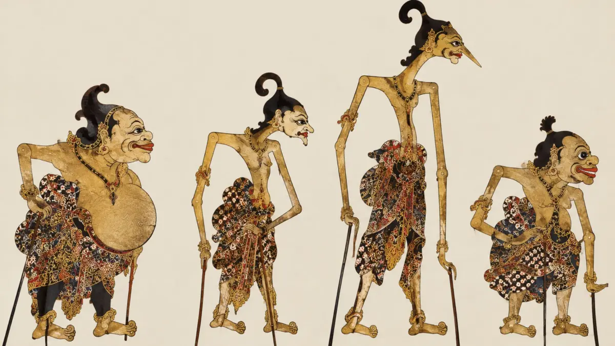 Ilustrasi Wayang Kulit Tokoh Punakawan