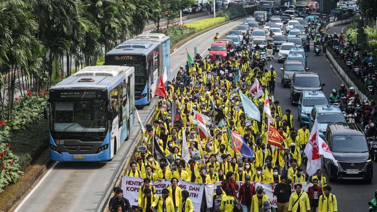 Peringatan Hari Demokrasi Internasional 15 September menyimpan sejarah etimologi. (Salman Toyibi/Jawa Pos)