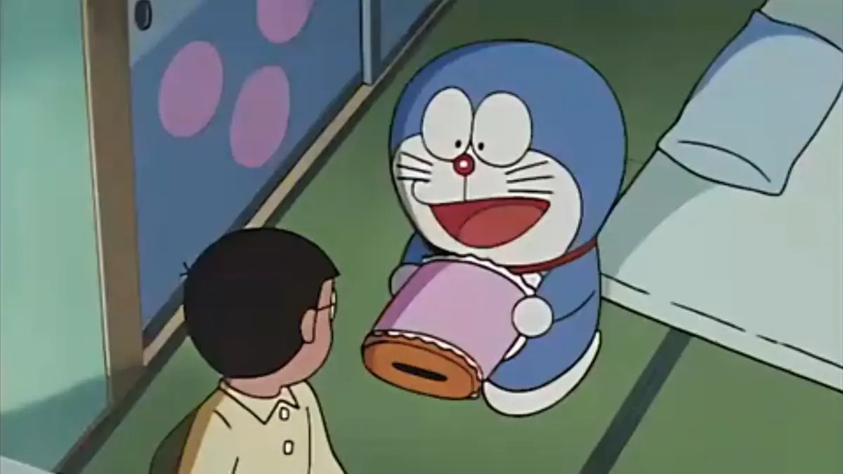 Nobita dalam episode The Dream Becomes True Pillow.(Doraemon wiki)