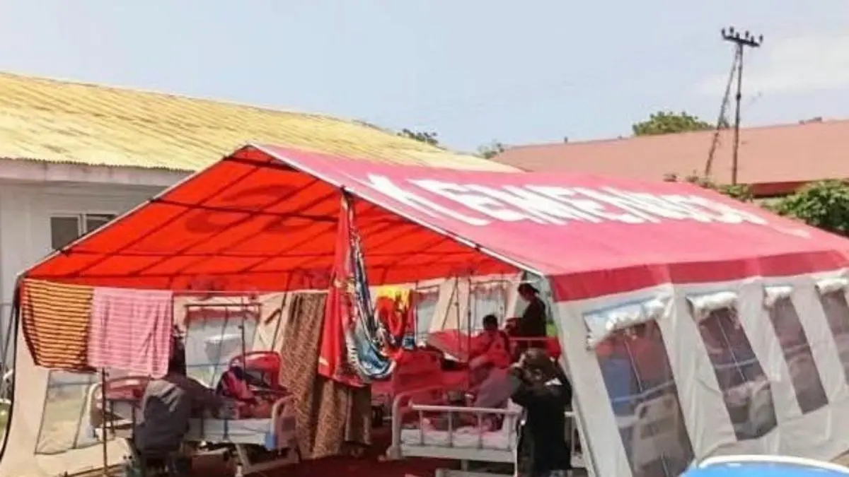 Salah satu tenda pengungsian di NTT. ANTARA