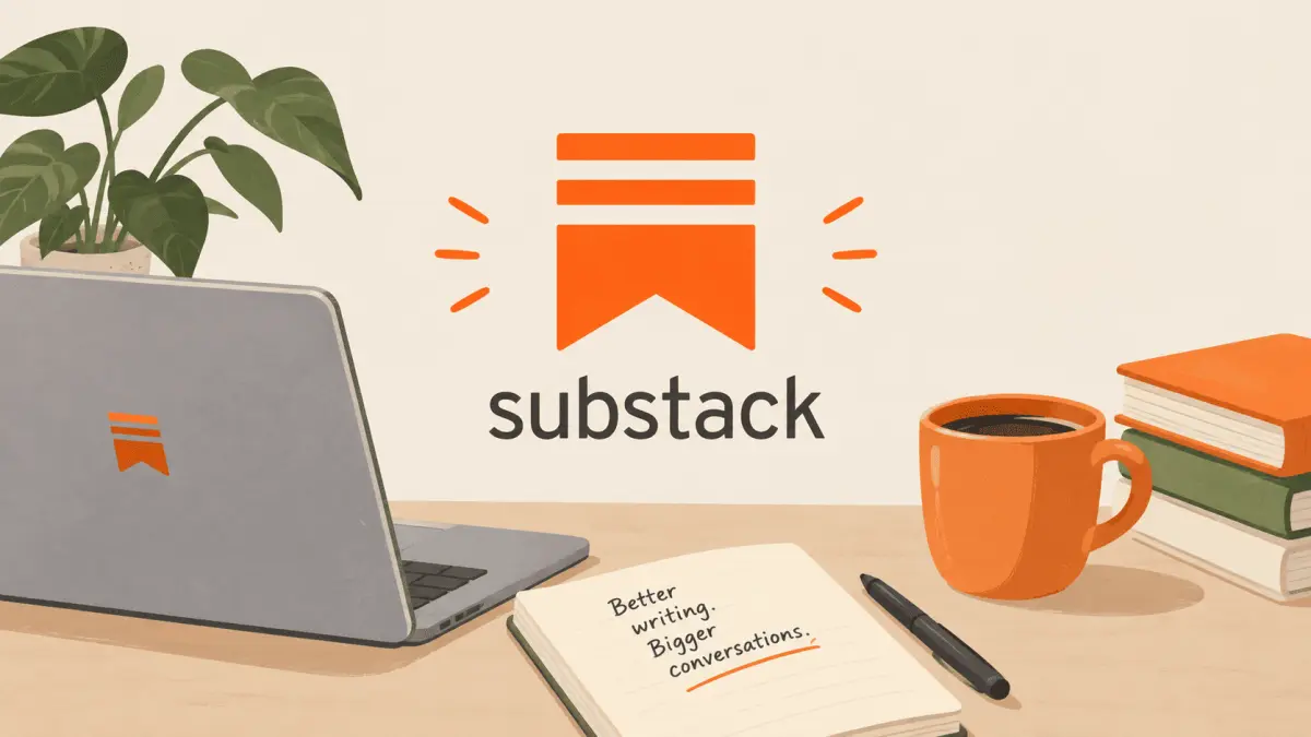Ilustrasi Aplikasi Substack (gpt AI)