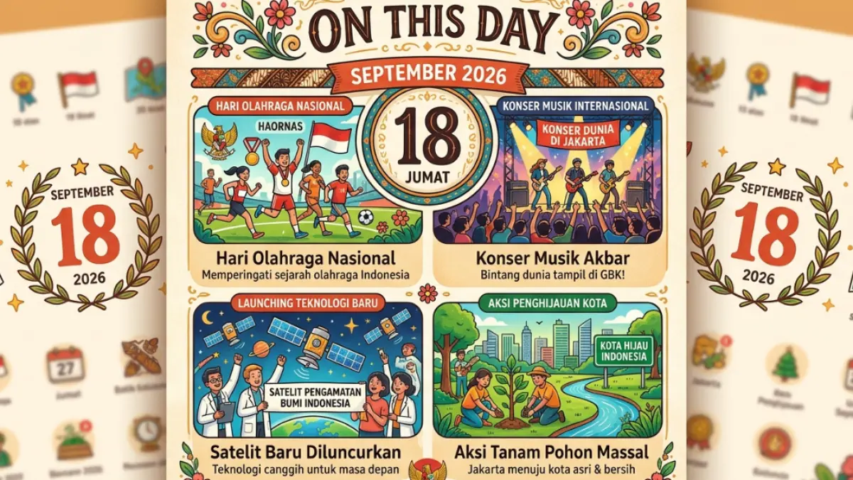 Ilustrasi,on this day tanggal 18 september 2026.Sumber(GeminiAI).