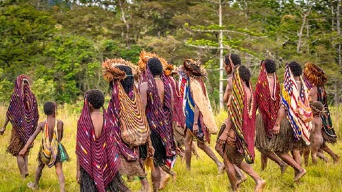 Noken merupakan tas tradisional Papua yang dibuat secara manual dari serat tumbuhan dan menjadi bagian dari warisan budaya masyarakat.(RumahEtnikPapua)