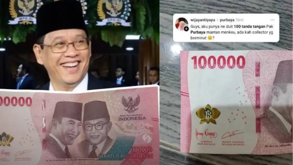 Uang Rp100 Ribu Tahun 2026 Tanda Tangan Purbaya Yudhi Sadewa Jadi Buruan.