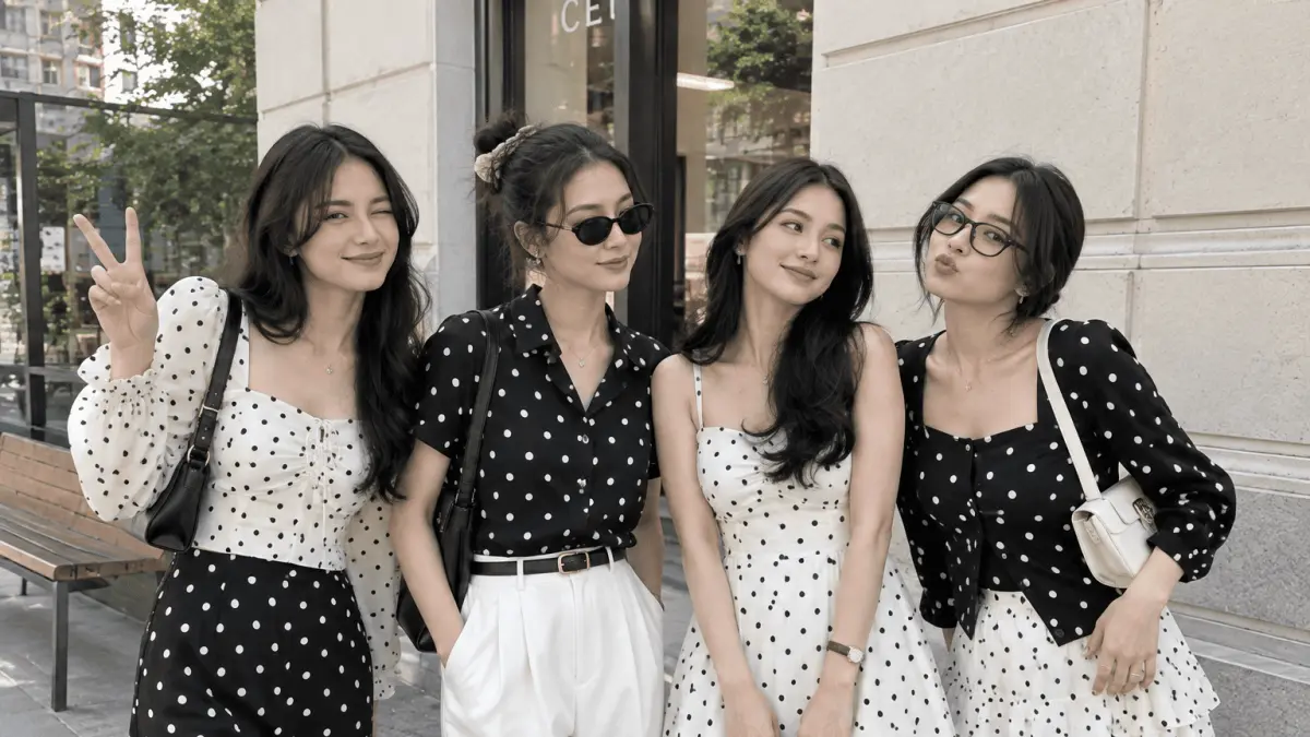 Tren fashion polkadot. (AI Generated)