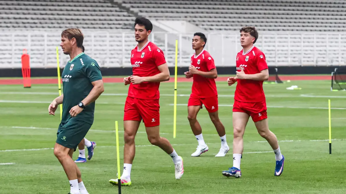 Latihan Timnas Indonesia.