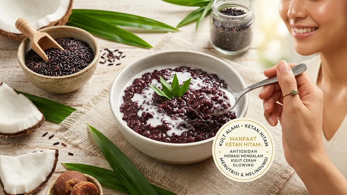 Manfaat mengkonsumsi ketan hitam.(GeminiAI).