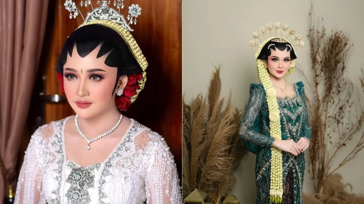 Pengantin adat jawa jogja putri dan solo putri(instagram @zetra.makeup)