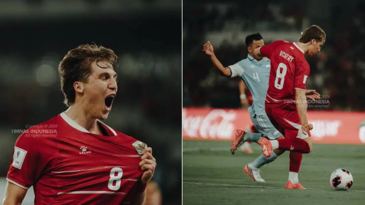 Luke Vickery pencetak goal Timnas Indonesia vs Singapura.