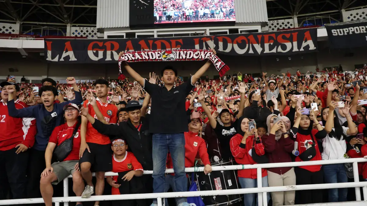 Suporter Timnas Indonesia.