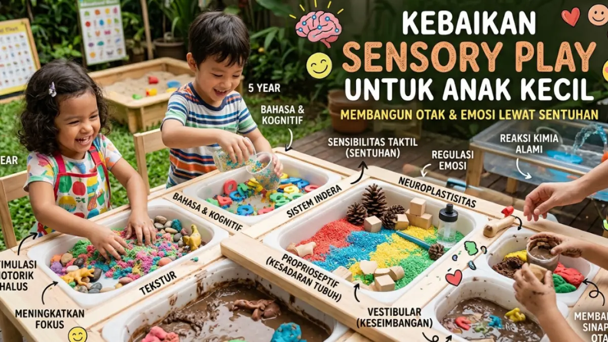 Manfaat sensory play untuk anak kecil.(GeminiAI).
