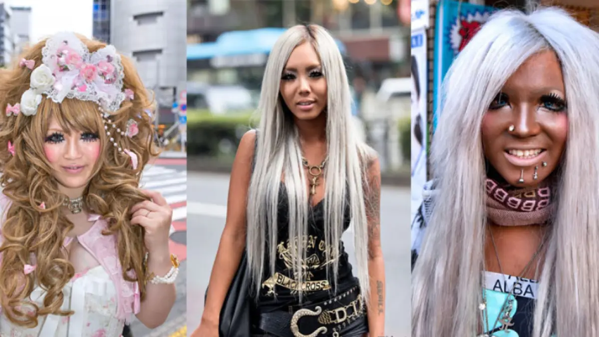 Gyaru dikenal dengan gaya makeup bold, rambut bervolume, dan tampilan yang mencolok.