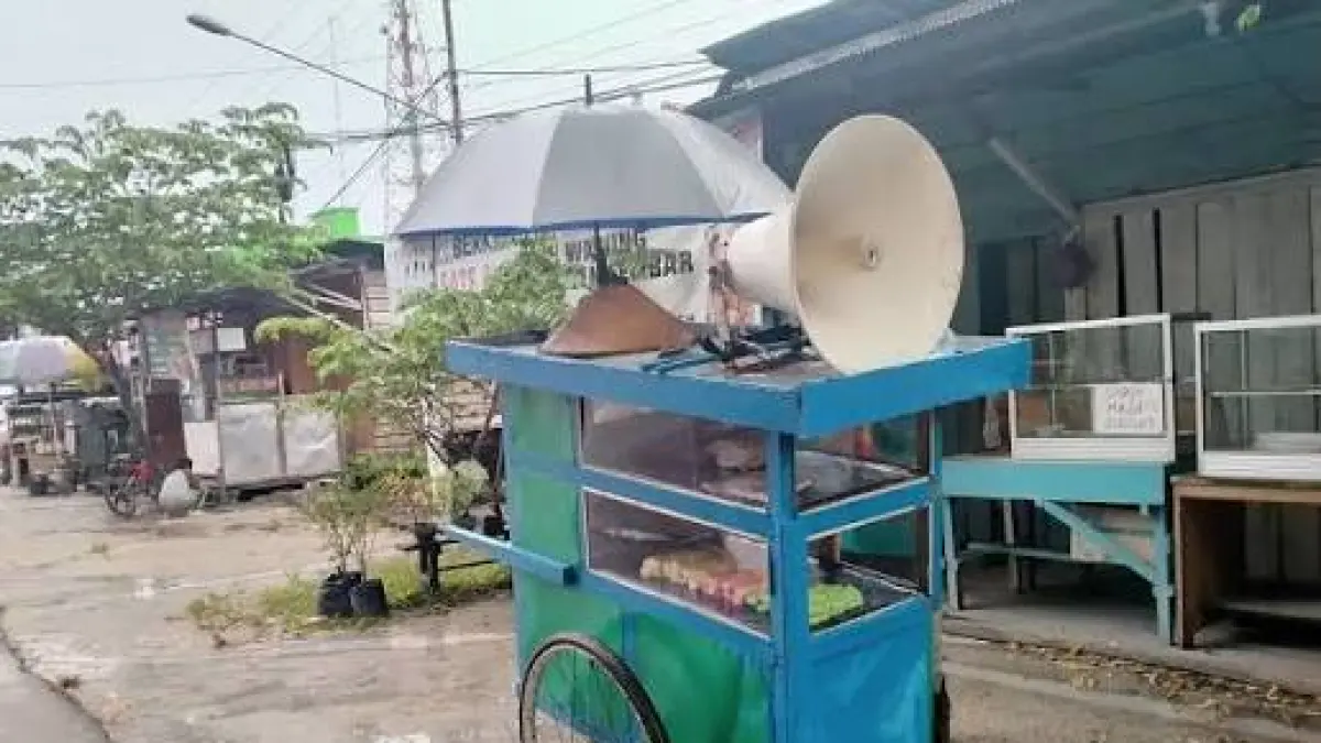 Pedagang getuk keliling dengan pengeras suara.(Instagram)