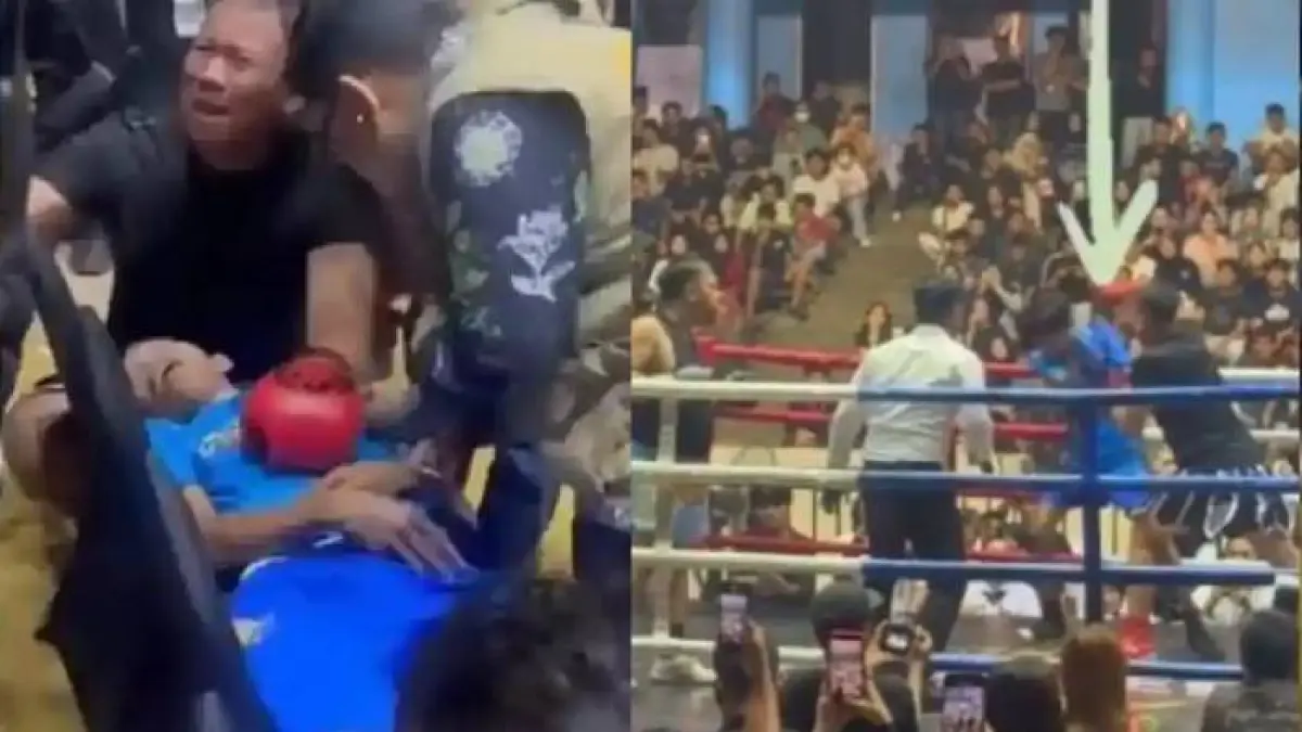 Dede Sunandar Usai Pingsan Ditinju Vicky Prasetyo.