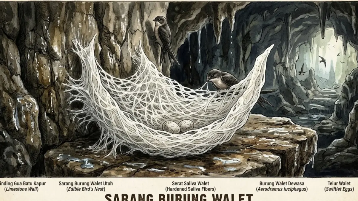 Ilustrasi,manfaat sarang walet.(GeminiAI).