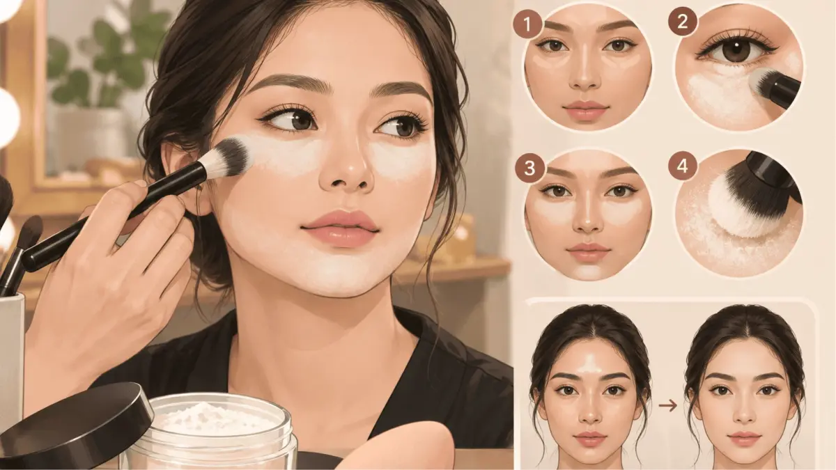 Ilustrasi, Teknik Baking Pada Make up wajah (ChatGPT)