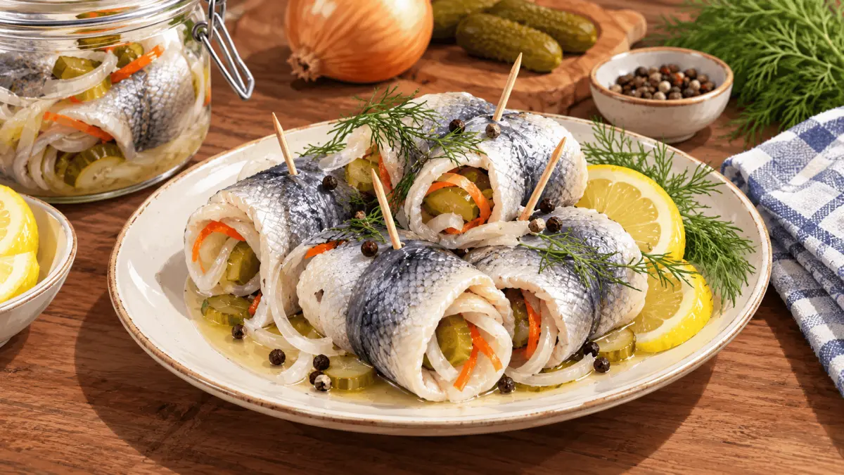 Ilustrasi, Rollmops makanan tradisional unik dari Eropa(ChatGPT)