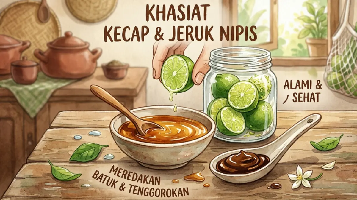 Ilustrasi,manfaat jeruk nipis dan kecap.(GeminiAI).