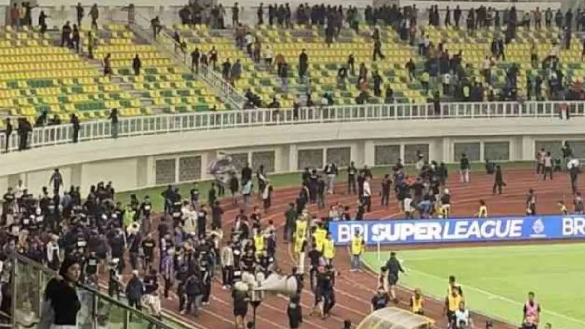 Kerusuhan Pecah di Stadion Galuh Ciamis.