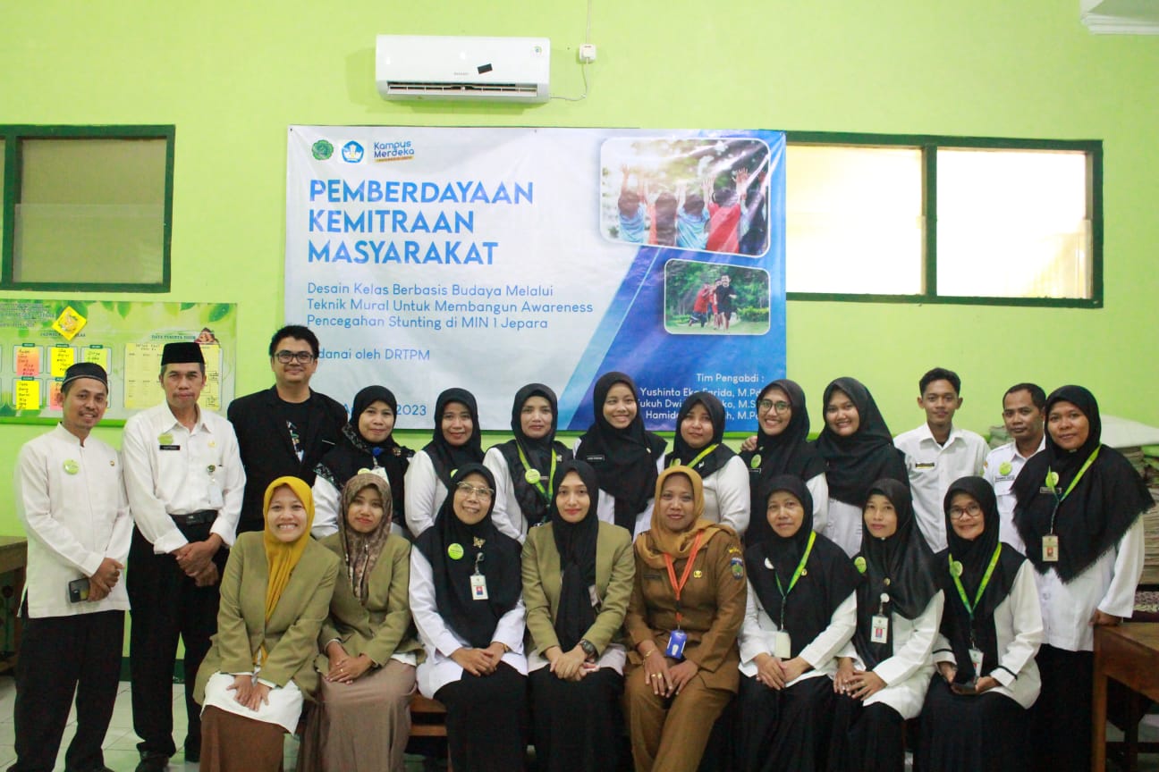 Tim Dosen UNISNU Jepara melaksanakan kegiatan Pemberdayaan Kemitraan Masyarakat (PKM) di salah satu Lembaga Pendidikan tingkat SD/MI pada Sabtu-Minggu (22-23/7).